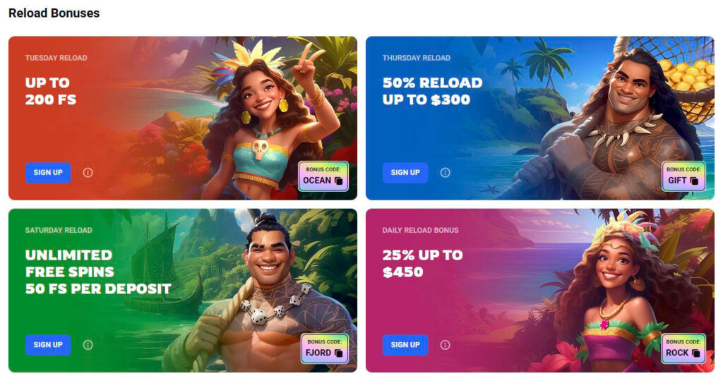 korucasino reload bonuses